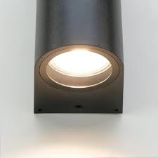 Eglo Scogliera-E wandlamp rond zwart outdoor 2x GU10 - IP44