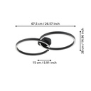 Eglo Amandolo LED plafondlamp 675mm zwart 2400lm 2700-6500K