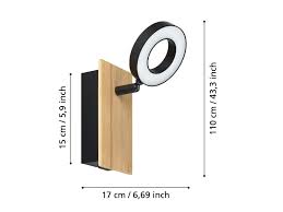 Eglo Rieveles spot 1x4,2W hout/zwart