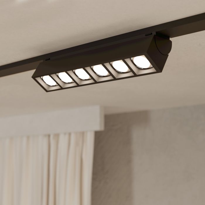 Track plus railspot multi lens zwart 6,6W