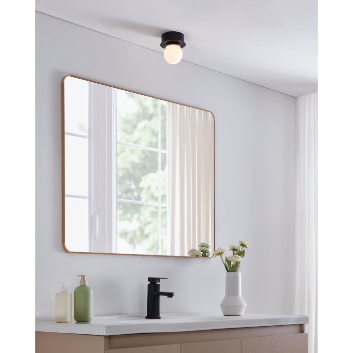 Eglo wand-/plafondlamp Mosiano zwart IP44