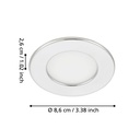 Eglo Fueva 5 LED inbouwspot 86mm chroom 330lm 4000K