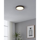 EgloFueva 5 LED opbouwarmatuur 285mm zwart + sensor 2400lm 3000K