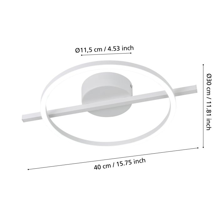 Eglo Amandolo LED 400mm rond wit 1900lm 2700-6500K