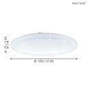 Eglo Frania-S LED opbouwarmatuur 550mm wit 5700lm 3000K