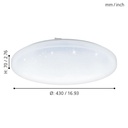Eglo Frania-S LED opbouwarmatuur 430mm wit 3400lm 3000K