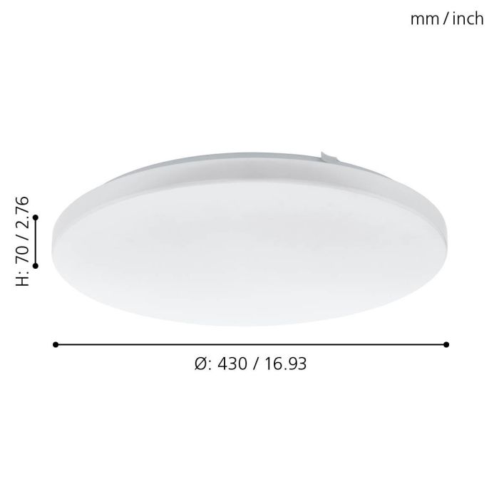Eglo Frania LED opbouwarmatuur 430mm wit 3400lm 3000K