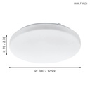 Eglo Frania LED wand/plafondlamp 330mm wit 1720lm 3000K