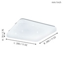 Eglo Frania-S LED wand/plafondlamp 28x28cm 11W 1300lm 3000K