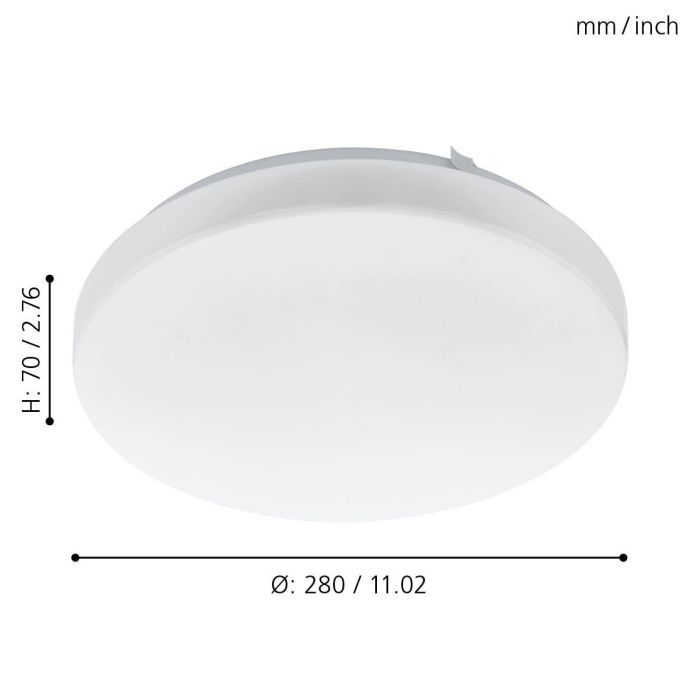 Eglo Frania LED plafondlamp 280mm wit 1120lm 3000K