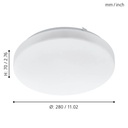 Eglo Frania LED plafondlamp 280mm wit 1120lm 3000K