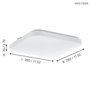 Eglo Frania LED plafondlamp 280x280mm wit 1120lm 3000K