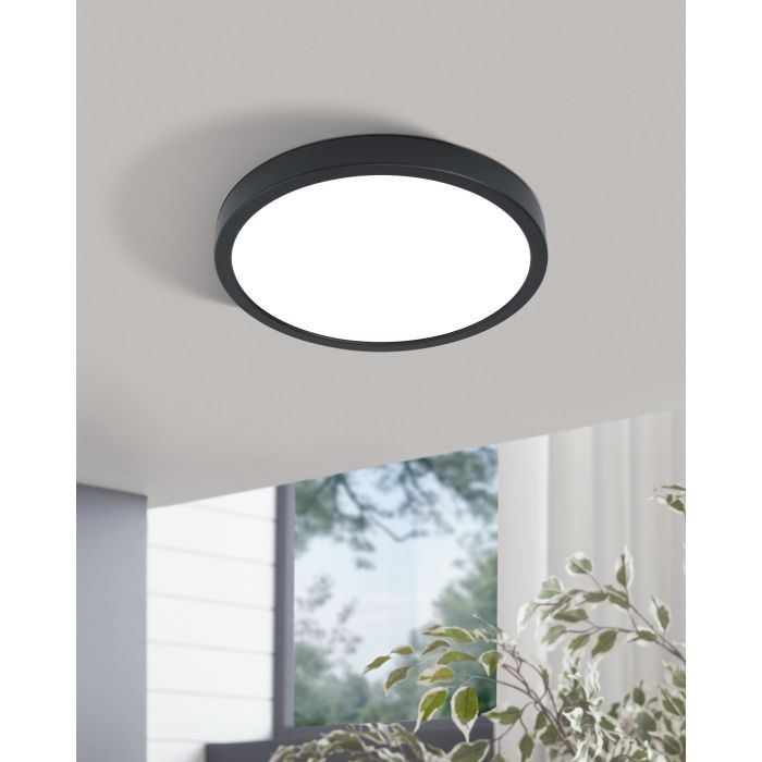 Eglo Fueva 5 LED opbouwarmatuur 285mm zwart 2500lm 4000K