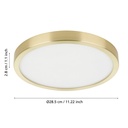 Eglo Fueva 5 LED opbouwarmatuur 255mm geel-koper 2400lm 3000K