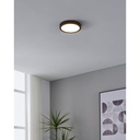 Eglo Fueva 5 LED opbouwarmatuur 210mm zwart + sensor 2000lm 3000K