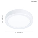 Eglo Fueva 5 opbouwarmatuur 160mm wit 1350lm 4000K