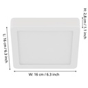 Eglo Fueva 5 opbouwarmatuur 160x160mm wit dimbaar 1350lm 3000K