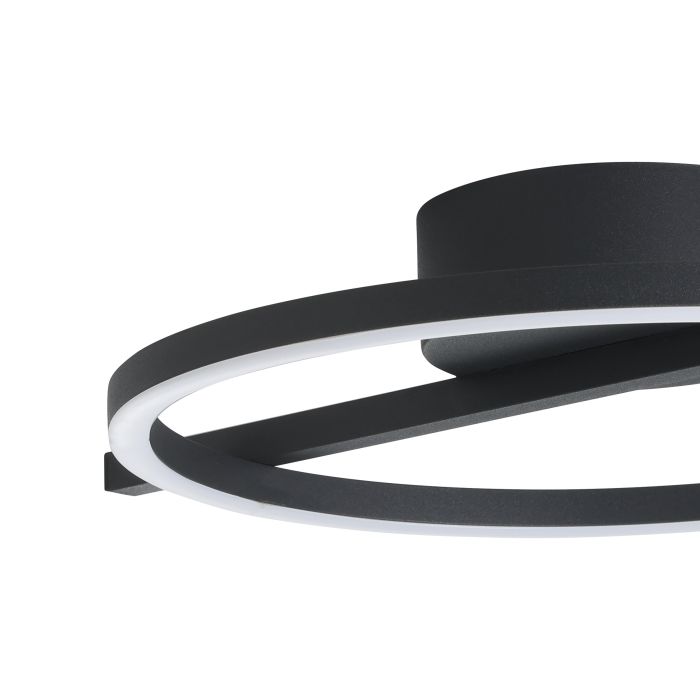 Eglo Amandolo LED opbouwarmatuur rond 400mm zwart 1900lm 2700-6500K