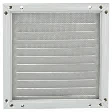 Renson 437 schoepenrooster met gaas 150x150mm - naturel