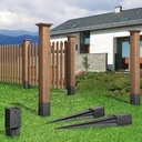 Grondpiketten 70x70x750mm - pet recycled zwart