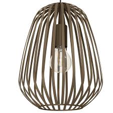 Eglo Espinal hanglamp Ø28cm 1x E27 brons staal