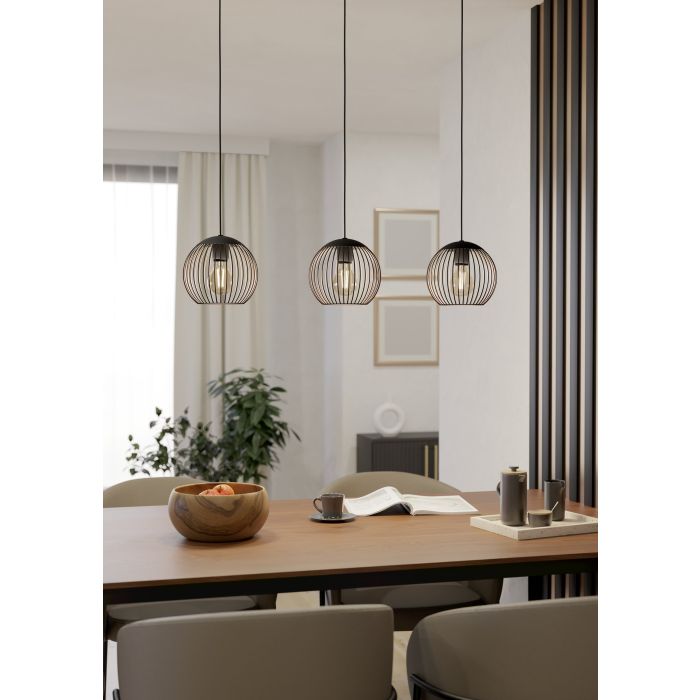 Eglo Almanzora hanglamp koper 3x E27
