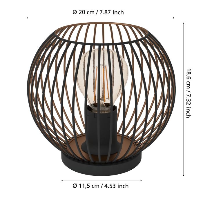 Eglo Almanzora tafellamp 1xE27 koper