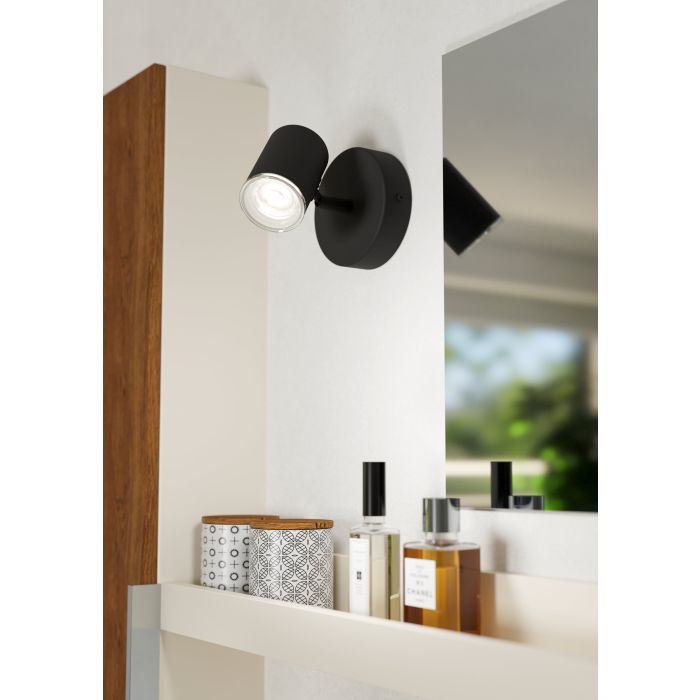 Eglo Consumaa 1 spot 1xGU10 IP44 zwart