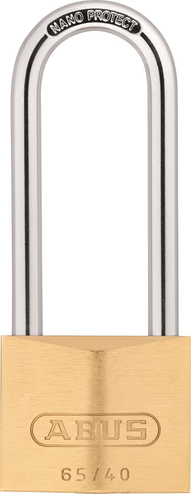 Abus 65/40 hangslot hoge beugel messing