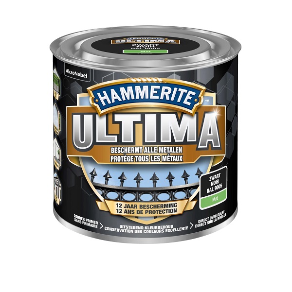 Hammerite ultima mat wit / 9016 250ml