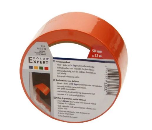 PVC tape glad 50mmx33m oranje