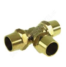 Gas-klemkoppeling T 12mm messing