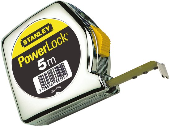 Stanley rolbandmaat powerlock 5M - 19mm