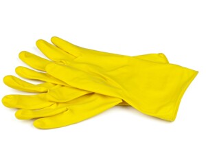 Huishoudhandschoen latex XL geel