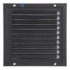 Renson 437 schoepenrooster met gaas 150x150mm - RAL9005