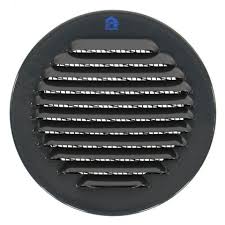 Renson 435R schoepenrooster rond alu 100mm zwart