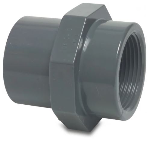 Druk PVC puntstuk 20/25mm x 1/2 F