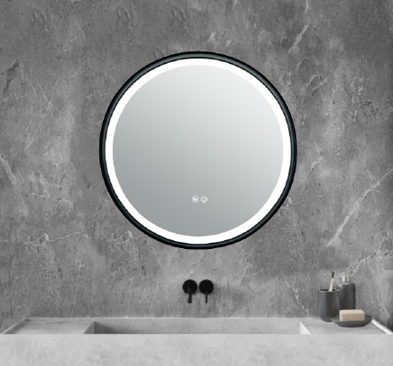 Lafiness Murano LED spiegel rond m/zwarte rand 50cm