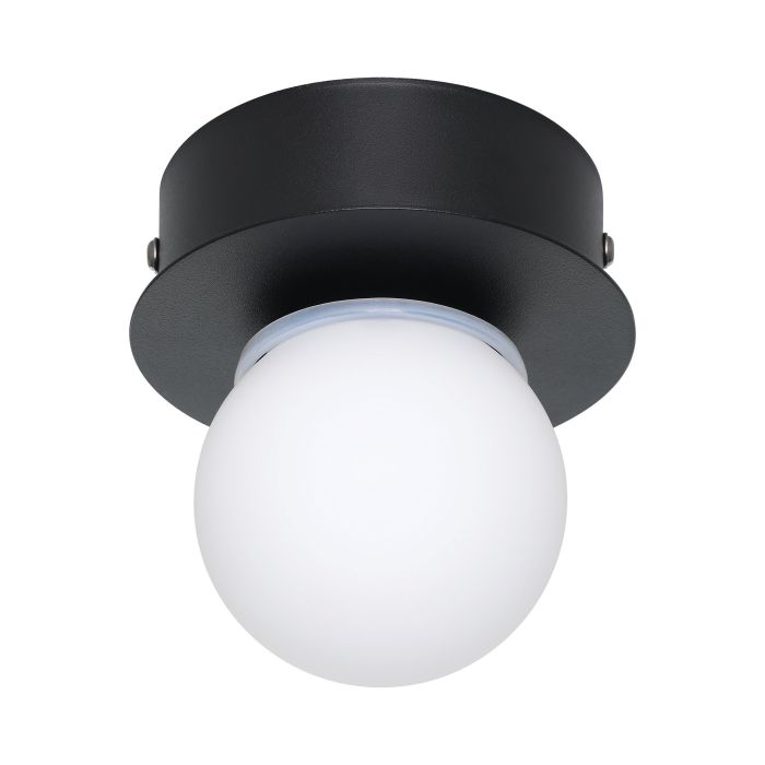 Eglo wand-/plafondlamp Mosiano zwart IP44