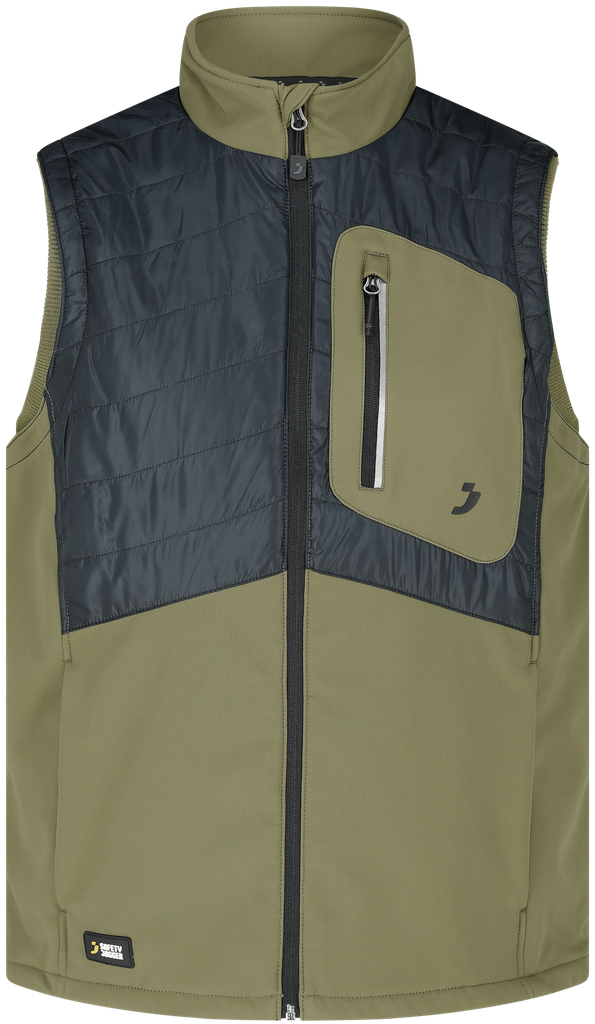 Safety Jogger Oak bodywarmer khaki/zwart