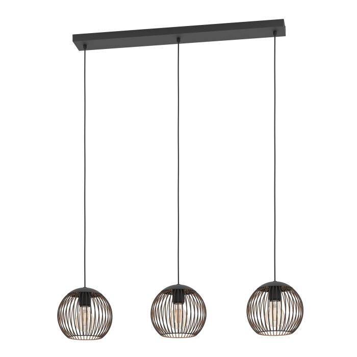 Eglo Almanzora hanglamp koper 3x E27