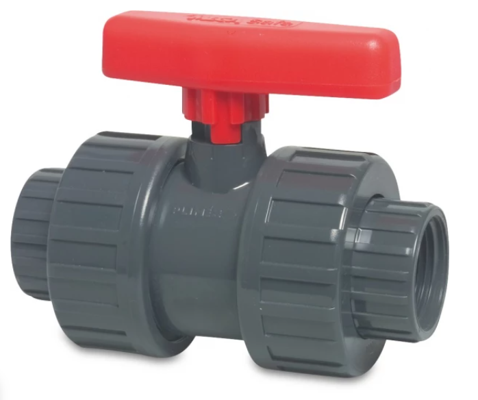 Druk PVC kogelkraan 5/4 FF