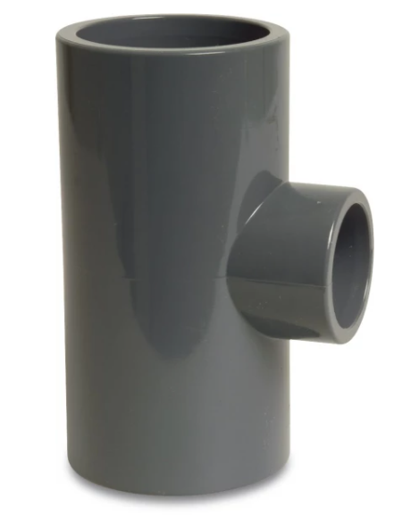 Druk PVC T-stuk 50x40x50mm - 90°
