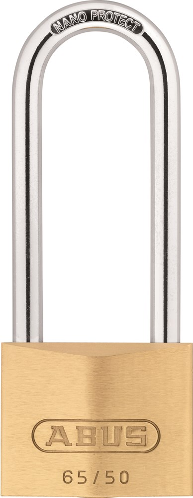 Abus hangslot 65/50 beugel 80mm messing