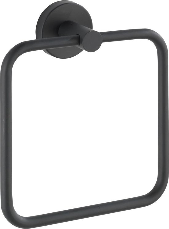 Bosio handdoekring RVS zwart mat