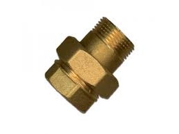 [13673] 3-delige koppeling messing 1/2Fx15mm