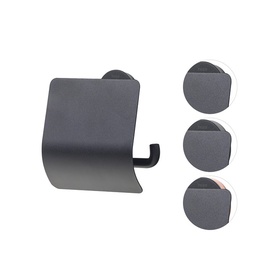 [69217] Urban toiletrolhouder+klep - zwart