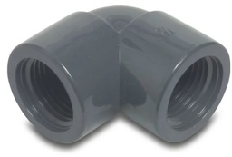 [48207] Druk PVC bocht 6/4 - 90° FF