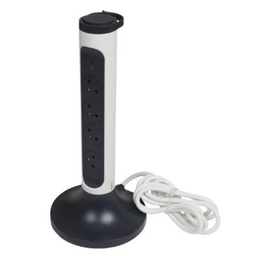 [83715] Legrand 4V stopcontact staand + schakelaar + OSB + 2m snoer