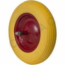 [35522] Kruiwagenwiel lekvrij PVC velg naaldlager + as